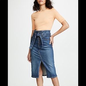 Veronica Beard Corset Denim Skirt